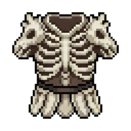 AI-generated pixel art bone chest armor